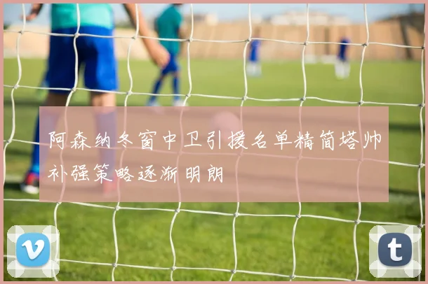 阿森纳冬窗中卫引援名单精简塔帅补强策略逐渐明朗